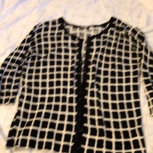Cato black and white cardigan